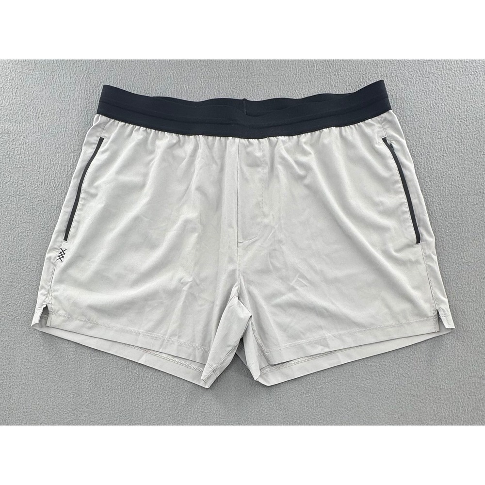 Rhone Athletic Shorts Mens XL Gray Zipper Pockets Performance Training Techwear